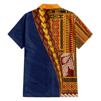 Samoa Siapo Motif Half Style Hawaiian Shirt Colorful Version LT03 - Polynesian Pride