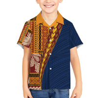 Samoa Siapo Motif Half Style Hawaiian Shirt Colorful Version LT03 - Polynesian Pride
