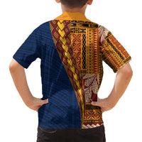 Samoa Siapo Motif Half Style Hawaiian Shirt Colorful Version LT03 - Polynesian Pride