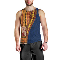 Samoa Siapo Motif Half Style Men Tank Top Colorful Version