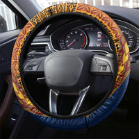 Samoa Siapo Motif Half Style Steering Wheel Cover Colorful Version
