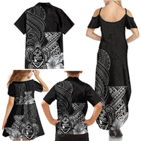 Guam Latte Stone Chamorro Culture Family Matching Summer Maxi Dress and Hawaiian Shirt Tapa Pattern