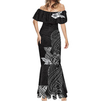 Guam Latte Stone Chamorro Culture Mermaid Dress Tapa Pattern LT03 - Polynesian Pride
