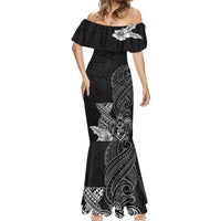 Guam Latte Stone Chamorro Culture Mermaid Dress Tapa Pattern LT03 - Polynesian Pride