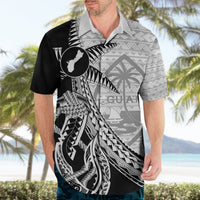 Guam Fish Hook and Palm Tree Hawaiian Shirt Polynesian Pattern Half Style LT03 - Polynesian Pride