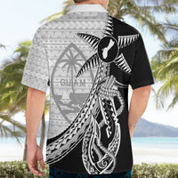 Guam Fish Hook and Palm Tree Hawaiian Shirt Polynesian Pattern Half Style LT03 - Polynesian Pride