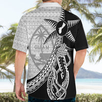 Guam Fish Hook and Palm Tree Hawaiian Shirt Polynesian Pattern Half Style LT03 - Polynesian Pride