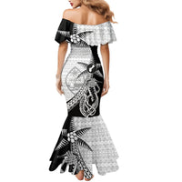 Guam Fish Hook and Palm Tree Mermaid Dress Polynesian Pattern Half Style LT03 - Polynesian Pride