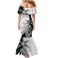 Guam Fish Hook and Palm Tree Mermaid Dress Polynesian Pattern Half Style LT03 - Polynesian Pride