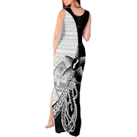 Guam Fish Hook and Palm Tree Tank Maxi Dress Polynesian Pattern Half Style LT03 - Polynesian Pride