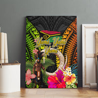 Vanuatu Independence Day Canvas Wall Art Boars Tusk and Melanesian Warrior Indipendens Dei LT03 - Polynesian Pride