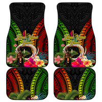 Vanuatu Independence Day Car Mats Boars Tusk and Melanesian Warrior Indipendens Dei LT03 - Polynesian Pride