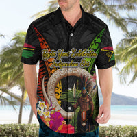 Vanuatu Independence Day Hawaiian Shirt Boars Tusk and Melanesian Warrior Indipendens Dei LT03 - Polynesian Pride
