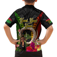 Vanuatu Independence Day Hawaiian Shirt Boars Tusk and Melanesian Warrior Indipendens Dei LT03 - Polynesian Pride