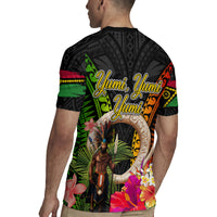 Vanuatu Independence Day Rugby Jersey Boars Tusk and Melanesian Warrior Indipendens Dei LT03 - Polynesian Pride