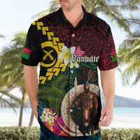 Vanuatu Indipendens Dei Hawaiian Shirt Boars Tusk and Melanesian Warrior Hibiscus LT03 - Polynesian Pride