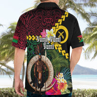 Vanuatu Indipendens Dei Hawaiian Shirt Boars Tusk and Melanesian Warrior Hibiscus LT03 - Polynesian Pride