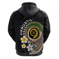 Vanuatu Independence Day Hoodie Melanesian Tribal Pig Tusk with Tropical Plants