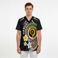 Vanuatu Independence Day Scrub Top Melanesian Tribal Pig Tusk with Tropical Plants LT03 - Polynesian Pride