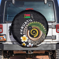 Vanuatu Independence Day Spare Tire Cover Melanesian Tribal Pig Tusk with Tropical Plants