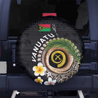 Vanuatu Independence Day Spare Tire Cover Melanesian Tribal Pig Tusk with Tropical Plants