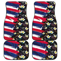 Hawaiian Flag Day Car Mats Tropical Flowers and Leaves