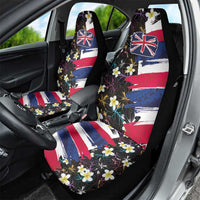 Hawaiian Flag Day Car Seat Cover Tropical Flowers and Leaves
