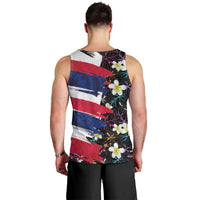 Hawaiian Flag Day Men Tank Top Tropical Flowers and Leaves LT03 - Polynesian Pride