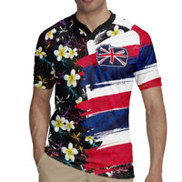 Hawaiian Flag Day Rugby Jersey Tropical Flowers and Leaves LT03 - Polynesian Pride