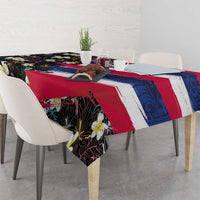 Hawaiian Flag Day Tablecloth Tropical Flowers and Leaves LT03 - Polynesian Pride