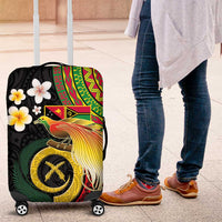 Vanuatu and Papua New Guinea Together Luggage Cover Bird-of-paradise and Pig Tusk Melanesian Pattern