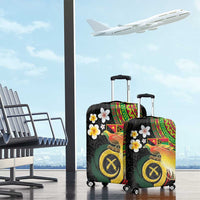 Vanuatu and Papua New Guinea Together Luggage Cover Bird-of-paradise and Pig Tusk Melanesian Pattern