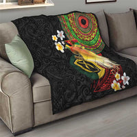 Vanuatu and Papua New Guinea Together Quilt Bird-of-paradise and Pig Tusk Melanesian Pattern
