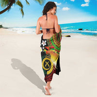 Vanuatu and Papua New Guinea Together Sarong Bird-of-paradise and Pig Tusk Melanesian Pattern