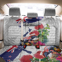 New Zealand Christmas Back Car Seat Cover Meri Kirihimete-Tuatara and Pohutukawa White Color