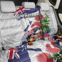 New Zealand Christmas Back Car Seat Cover Meri Kirihimete-Tuatara and Pohutukawa White Color