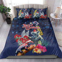 Australia and New Zealand Bedding Set Merry Christmas-Tuatara and Koala with Plants Xmas Style