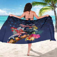 Australia and New Zealand Sarong Merry Christmas-Tuatara and Koala with Plants Xmas Style