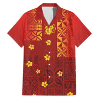 Samoa Tapa Pacific Tribal Pattern Family Matching Mermaid Dress and Hawaiian Shirt Hibiscus and Plumeria
