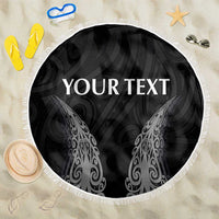 New Zealand Netball Beach Blanket Koru and Maori Tattoo Jersey LT03 One Size 150cm Black - Polynesian Pride