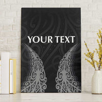 New Zealand Netball Canvas Wall Art Koru and Maori Tattoo Jersey LT03 Without Frame Black - Polynesian Pride