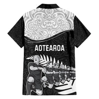 New Zealand World Cup 2023 Family Matching Summer Maxi Dress and Hawaiian Shirt Aotearoa Haka Rugby with Silver Fern Maori Ethnic Pattern LT03 - Polynesian Pride