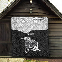 New Zealand World Cup 2023 Quilt Aotearoa Haka Rugby with Silver Fern Maori Ethnic Pattern LT03 - Polynesian Pride