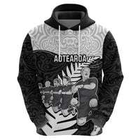 Custom New Zealand World Cup 2023 Hoodie Aotearoa Haka Rugby with Silver Fern Maori Ethnic Pattern LT03 - Polynesian Pride