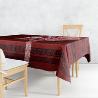 Personalized New Zealand Christmas Tablecloth Santa Claus and Kiwi Bird Maori Tattoo Koru Pattern LT03 - Polynesian Pride