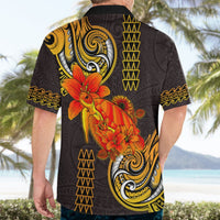 Hawaii Turtle Hibiscus Flower Hawaiian Shirt Polynesian Tattoo LT03 - Polynesian Pride