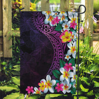 Hawaiian Plumeria-Polynesian Art Tattoo Mauve Color Garden Flag LT03 Garden Flag Purple - Polynesian Pride