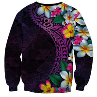 Hawaiian Plumeria-Polynesian Art Tattoo Mauve Color Sweatshirt LT03 - Polynesian Pride