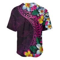 Hawaiian Plumeria-Polynesian Art Tattoo Plum Pink Color Baseball Jersey