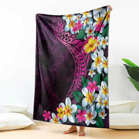 Hawaiian Plumeria-Polynesian Art Tattoo Plum Pink Color Blanket LT03 - Polynesian Pride